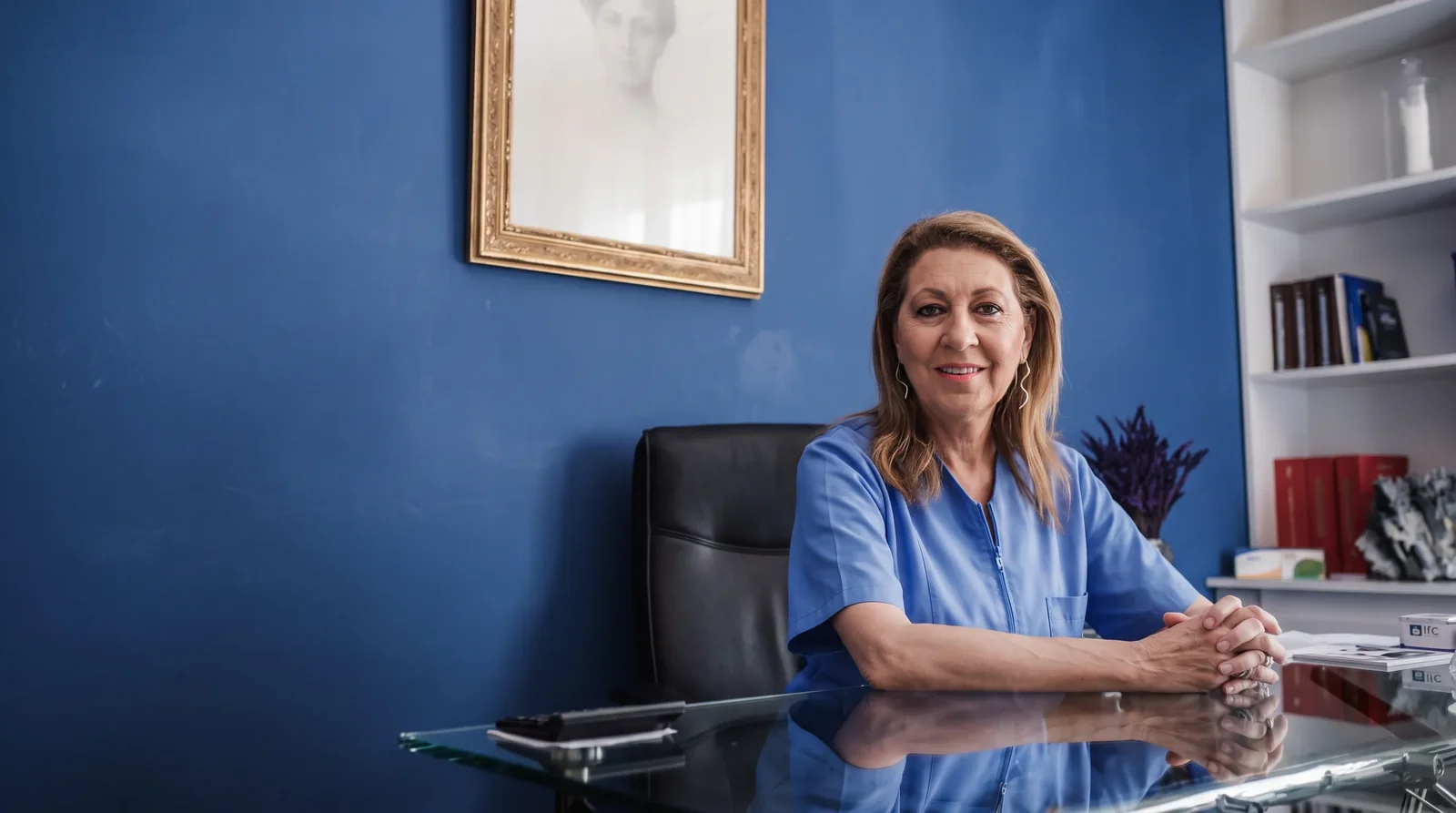Anabel Cervera sentada en su consulta